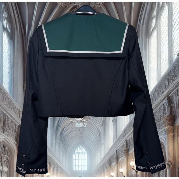 Small Slytherin Kyouko Sailor Crop School Uniform Jacket Harry Potter Hogwarts - Picture 6 of 6